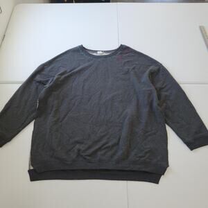 Natural Life Sweatshirt Womens L/XL Gray Be The Change Embroidered Crewneck